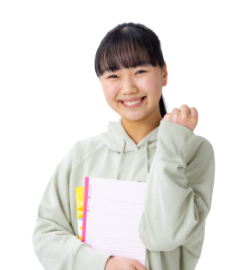 スマートフォンを手にOKサインをする女子生徒の写真